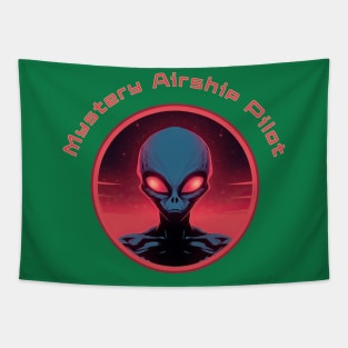 Mystery Airship Pilot, Alien, UFO Tapestry