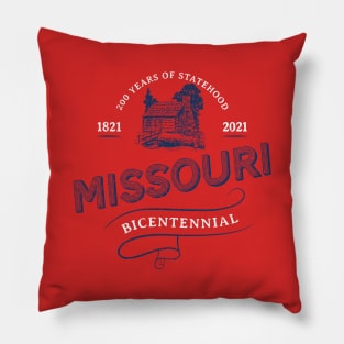 Missouri Bicentennial 1821, 200 Years of Statehood Patriotic Weathered Pillow