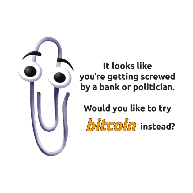 Clippy Bitcoin by phneep