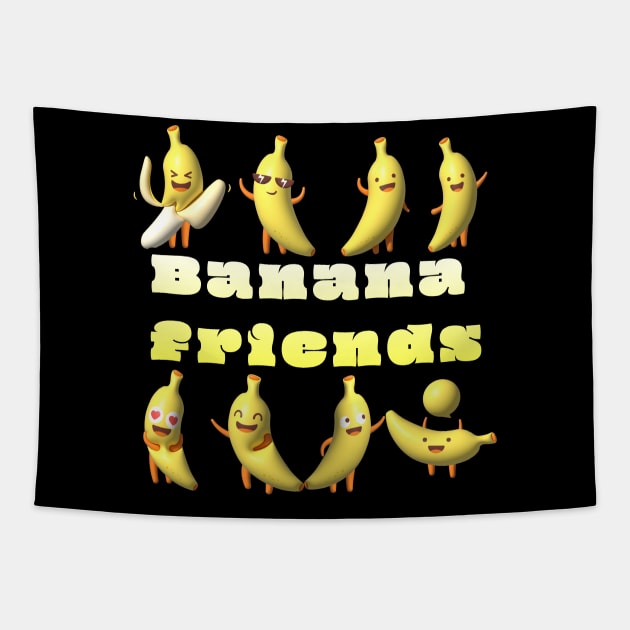 Banana  friends Tapestry by zzzozzo