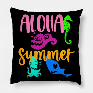 Aloha Summer, Colorful and Motivational Pillow