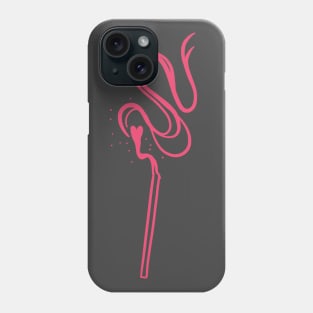 electric pink matchstick burning with fire of love cute gift Phone Case