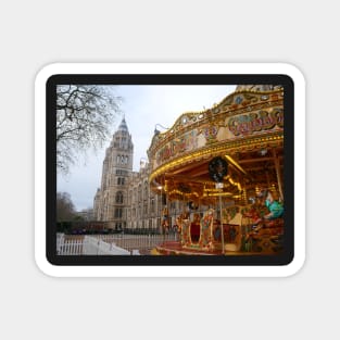 Natural History Museum and Merry go round London UK Magnet