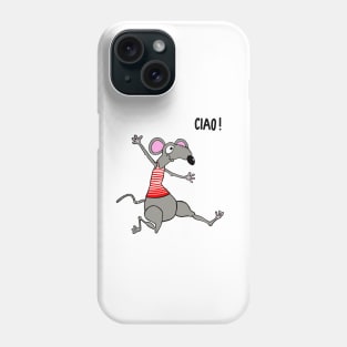 Ciao! Happy rat running to meet his friend. Phone Case