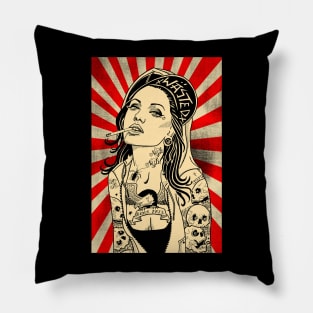 Tattoo Girl Pillow