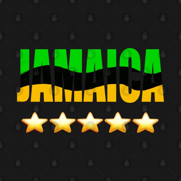 Reggae Rasta Jamaican colours  Five star rating - National flag colors Jamaica by Artonmytee