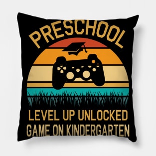 Preschool Level Up Unlocked Game On Kindergarten Happy Class Of Back To School Seniors Students Pillow