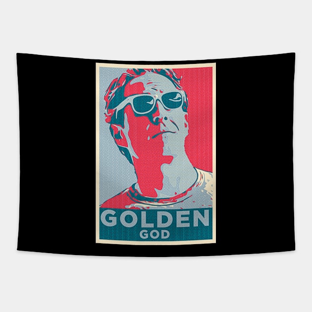 Golden God - Hope Tapestry by Shit Post Hero