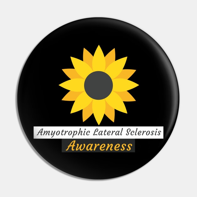 Amyotrophic Lateral Sclerosis Awareness Pin by Color Fluffy