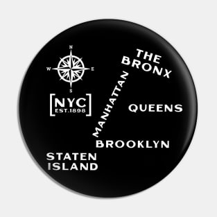 Minimalist NYC (White) Pin