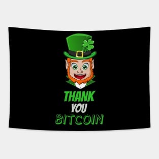 Funny Bitcoin Leprechaun Tapestry