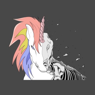 rainbow unicorn skeleton T-Shirt