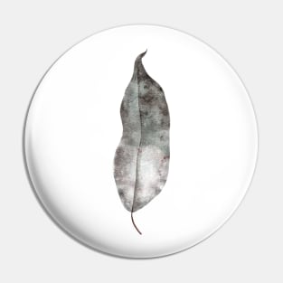 Handpainted watercolor dry tree leaf with spots Pin