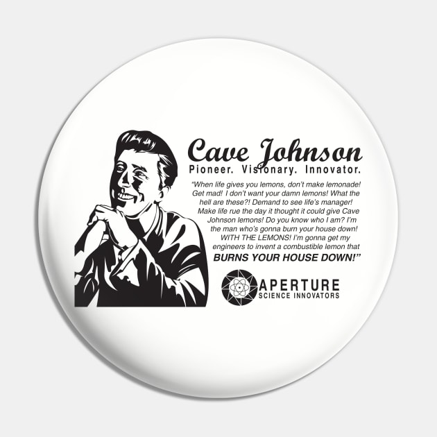 Portal 2 "Aperture Science Founder Cave Johnson" Pin by LittleBearArt