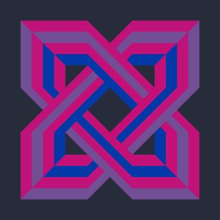 Bisexual Pride Woven Square Design T-Shirt