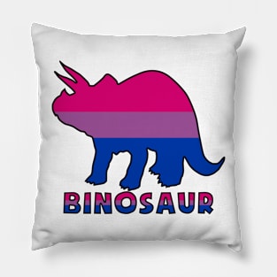 Binosaur bisexual flag dinosaur design Pillow