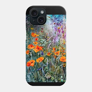 magical poppies meadow Phone Case