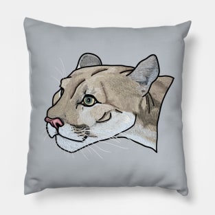 Onça parda, moutain lion, cougar Pillow