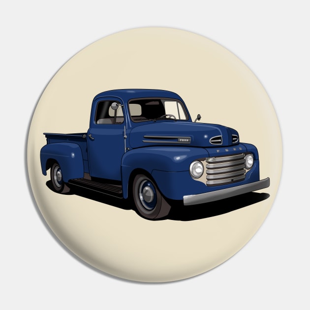 1950 Ford F1 Pickup Truck in dark blue Pin by candcretro