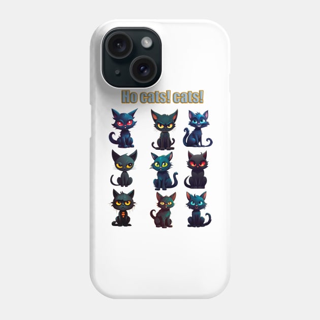Eight Cool Cats Phone Case by enyeniarts