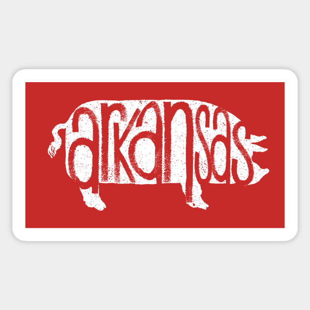 Arkansas Hog Silhouette - Arkansas - Sticker