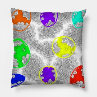 colorful grey abstract texture art Pillow