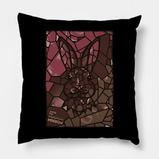 Inside the mirror - Chocolate Rabbit Pillow