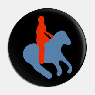 Horse Riding - Abstract Artwork Pin