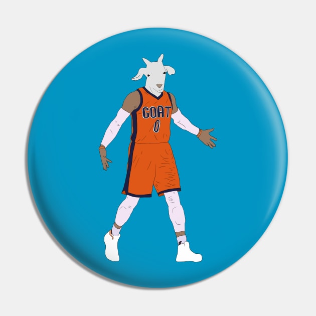 Russell Westbrook, The GOAT Pin by rattraptees