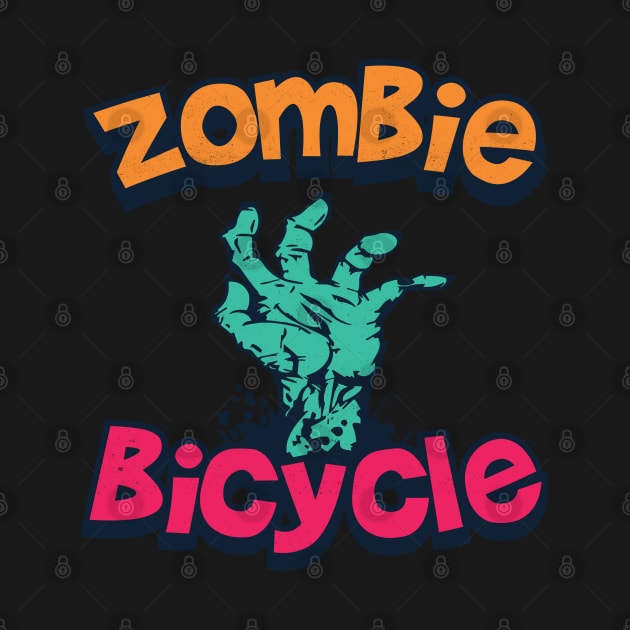 Zombie driving bicycle by Pixeldsigns