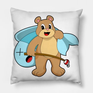 Bear Fishing Fishing rod Pillow