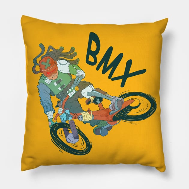 BMX Pillow by vanpaul54