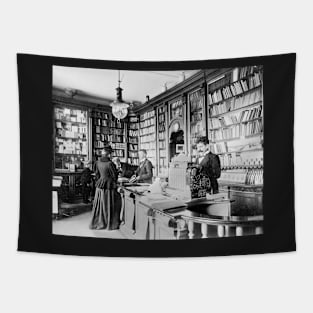 Bookstore, 1895. Vintage Photo Tapestry