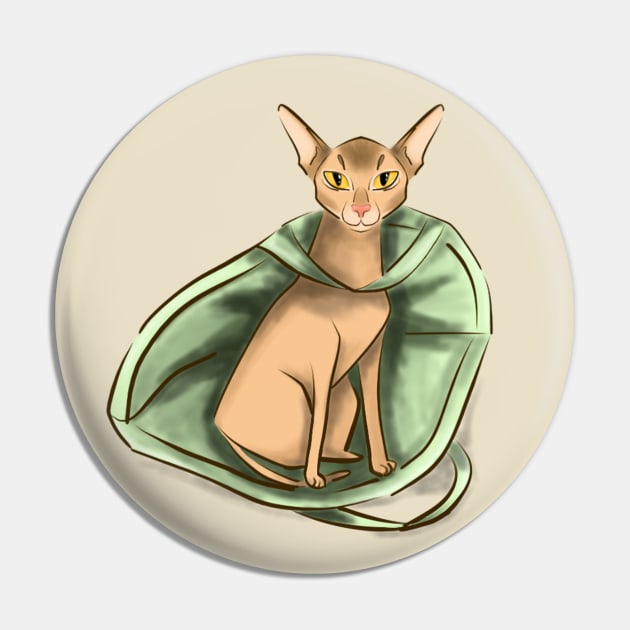 Funny Abyssinian cat Pin by Zjuka_draw