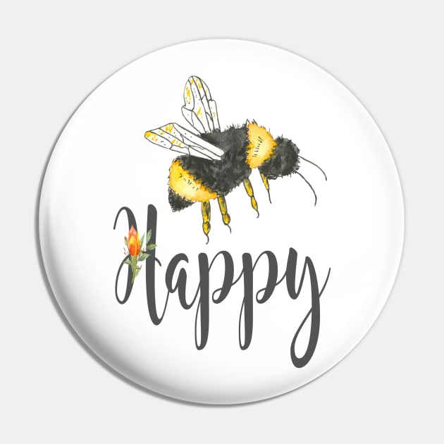 Bee happy Pin by LatiendadeAryam