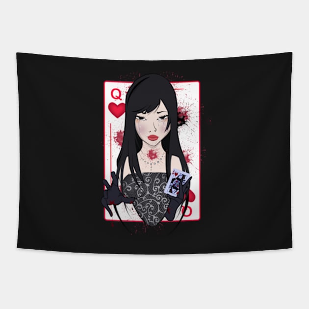 Queen of Hearts Tapestry by marko0z