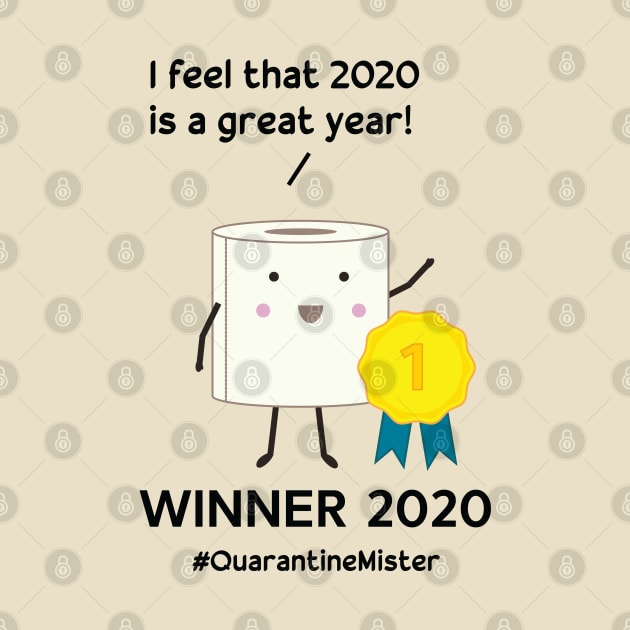 Toilet paper - winner and quarantine mister by grafart