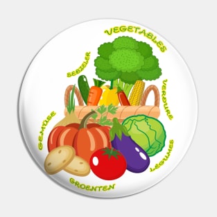 Vegetables Art Pin