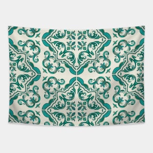 Turquoise Tiles Tapestry