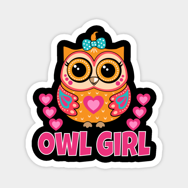 Cute Owl Girl Magnet by Work Memes