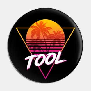 Tool - Proud Name Retro 80s Sunset Aesthetic Design Pin