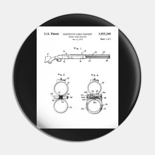 Remington Shotgun Patent - Police Officer Law Enforcement Art - White Pin