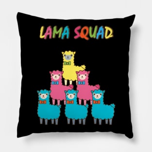 The colourful Lama Squad Pillow