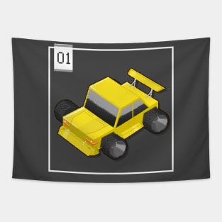 01 - Pixel Cars - Little Yellow Tapestry