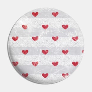 Lacy Hearts Pin