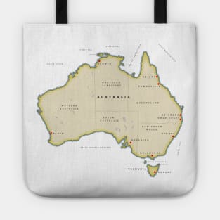 Map of Australia Tote