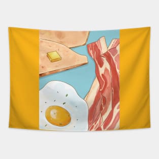 Breakfast Illustration Tapestry