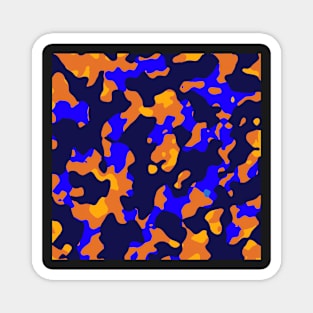 Camo Orange Blue Magnet