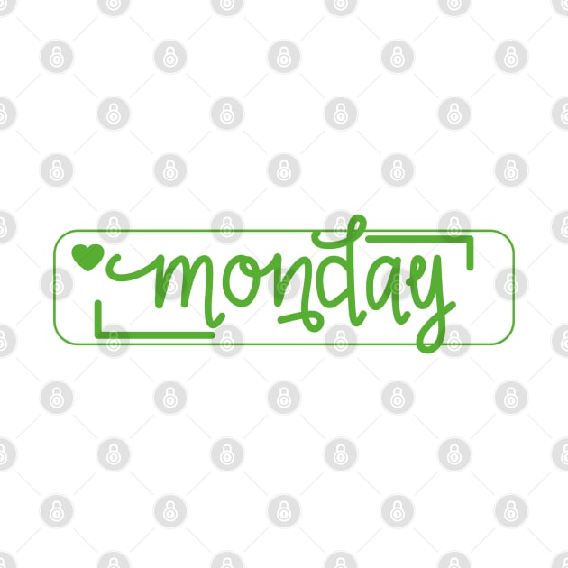 Sayings Green Monday Cool Vintage by Jaman Store