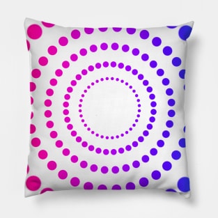 Geometric Pink/Purple/Blue Spiral Pillow